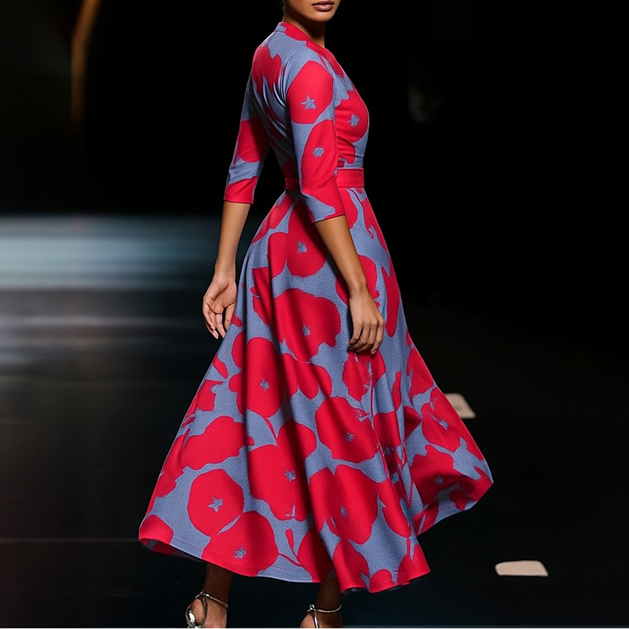 Sanne™ - Vestido cómodo con mangas tres cuartos
