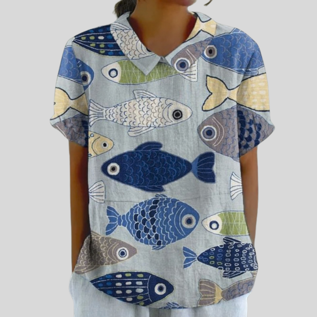 Marianne | Blusa Motivo Marino