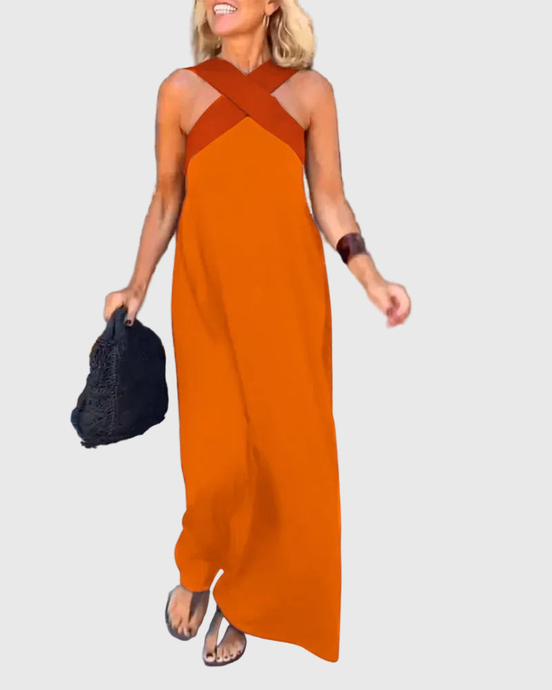 Léna | Vestido Maxi Cruzado Elegante