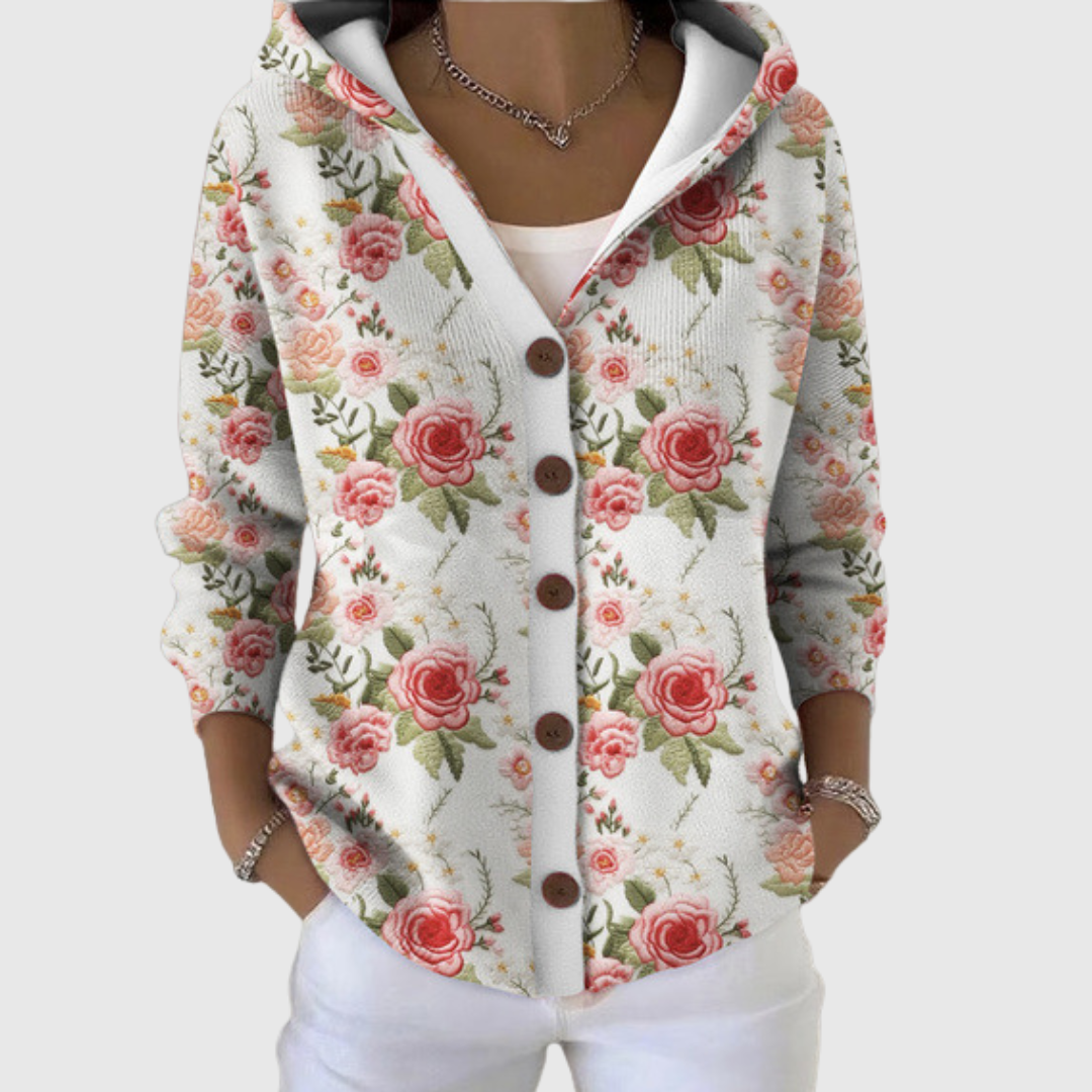 Eugénie | Cárdigan Rosas Elegantes
