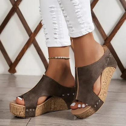Bárbara | Sandalias plataforma piel