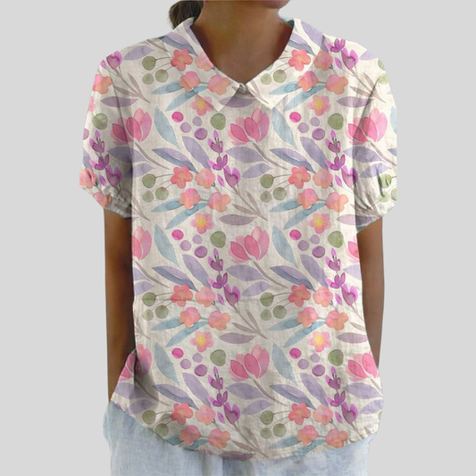 Aurélie | Blusa con Motivo Floral Gráfico