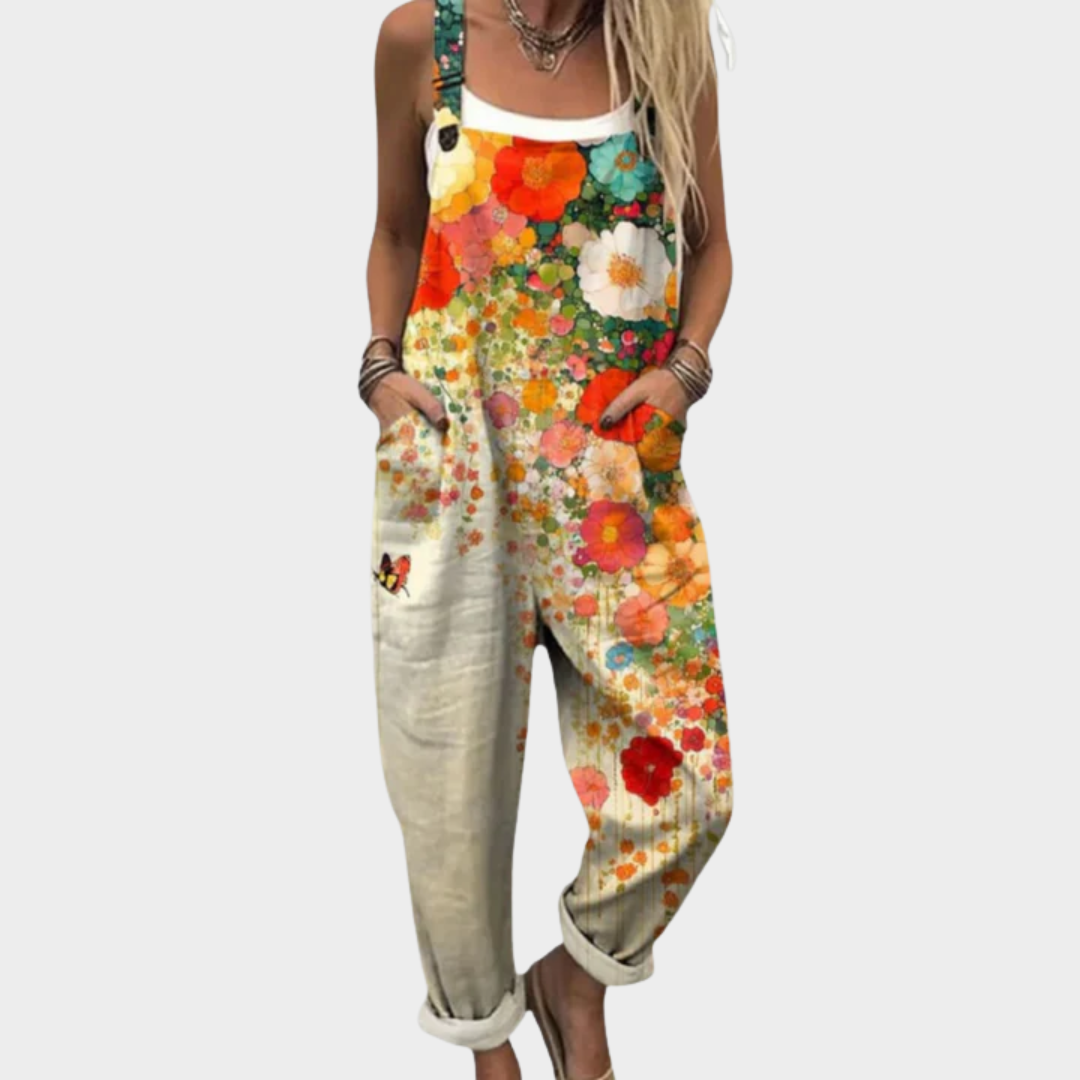 Pantalón de tirantes estampado cómodo