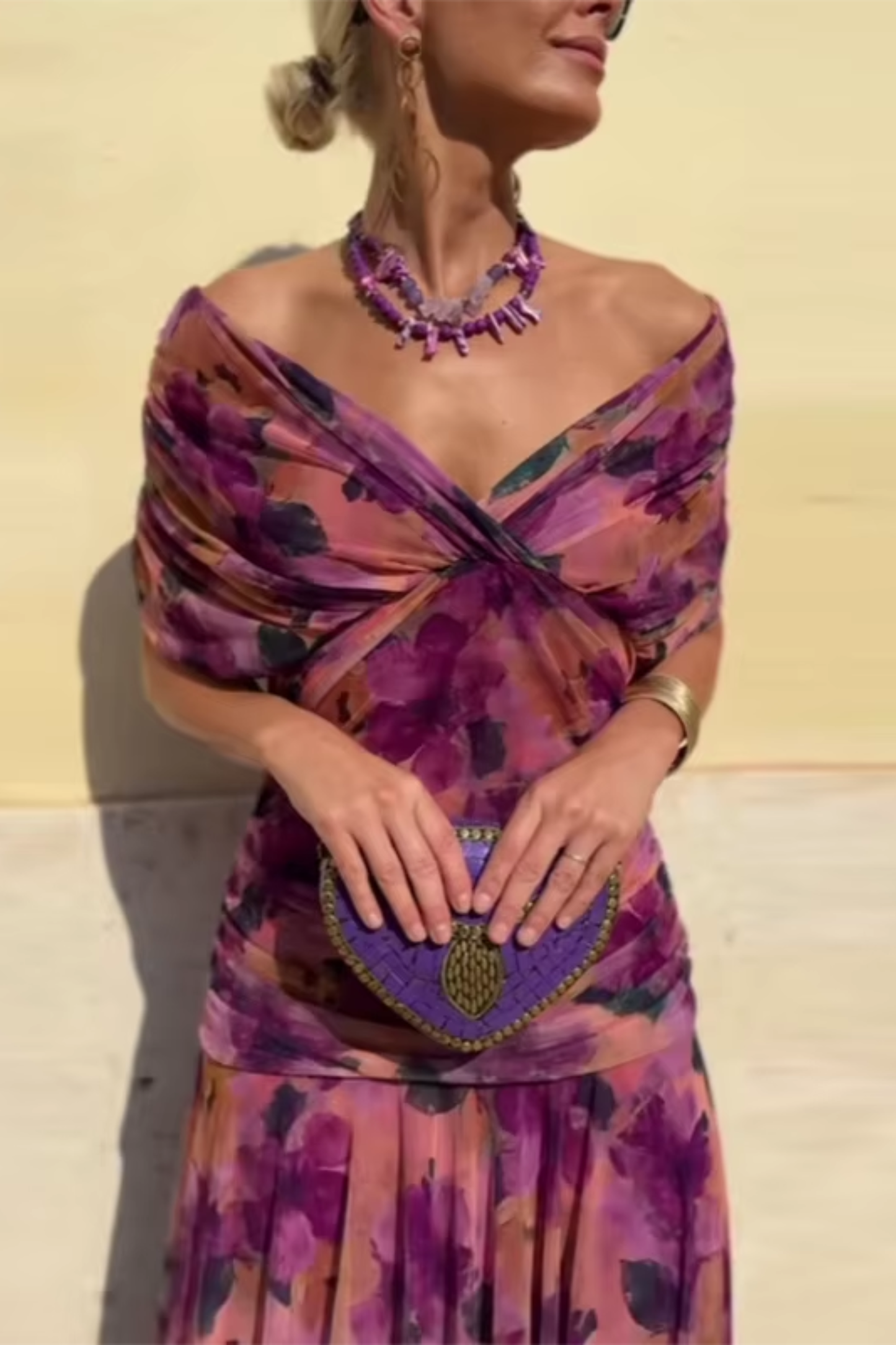 Lady™ - Vestido envolvente con corte drapeado