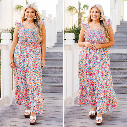 Vestido Midi Gerbera, Rosa