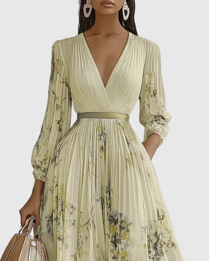 Siena™ - Elegante Vestido Maxi Plisado