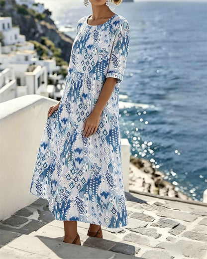 Emma | Vestido midi floral suelto y ligero