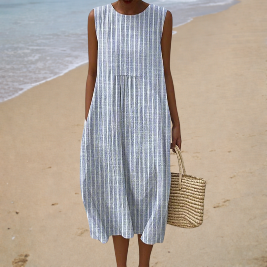 Anaïs | Vestido Rayado de Playa