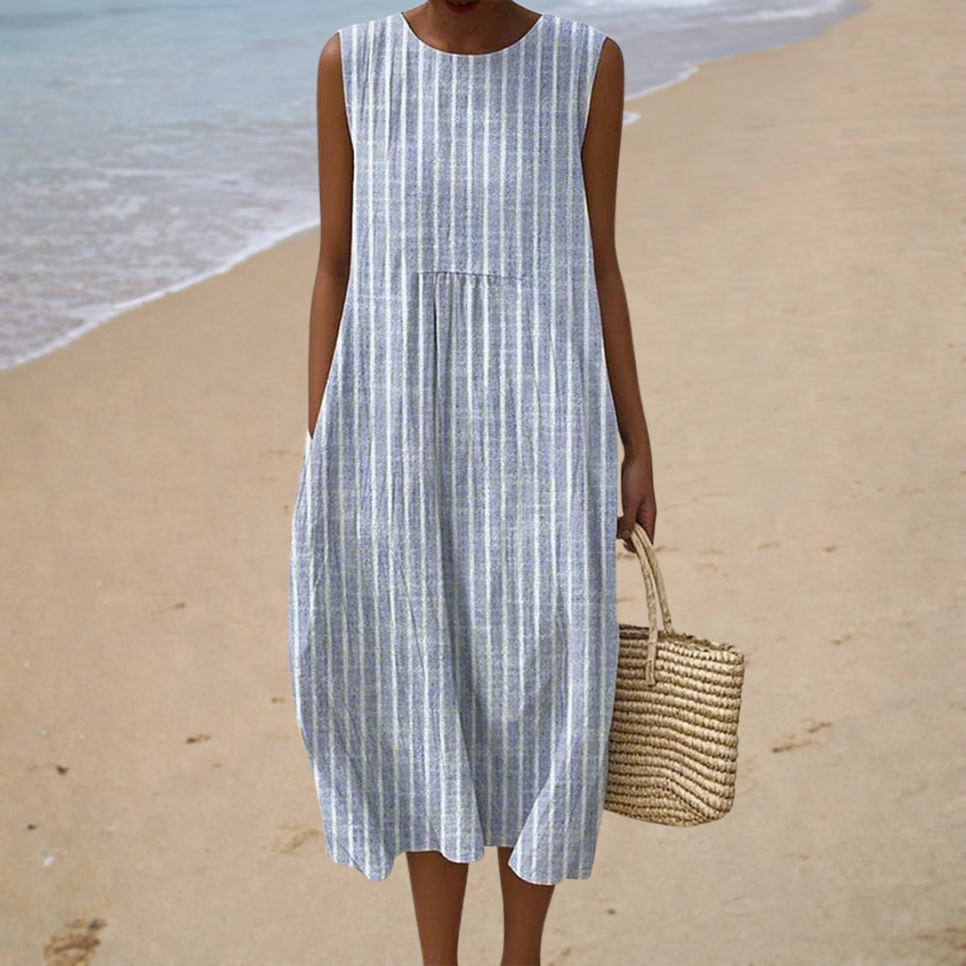 Anaïs | Vestido Rayado de Playa