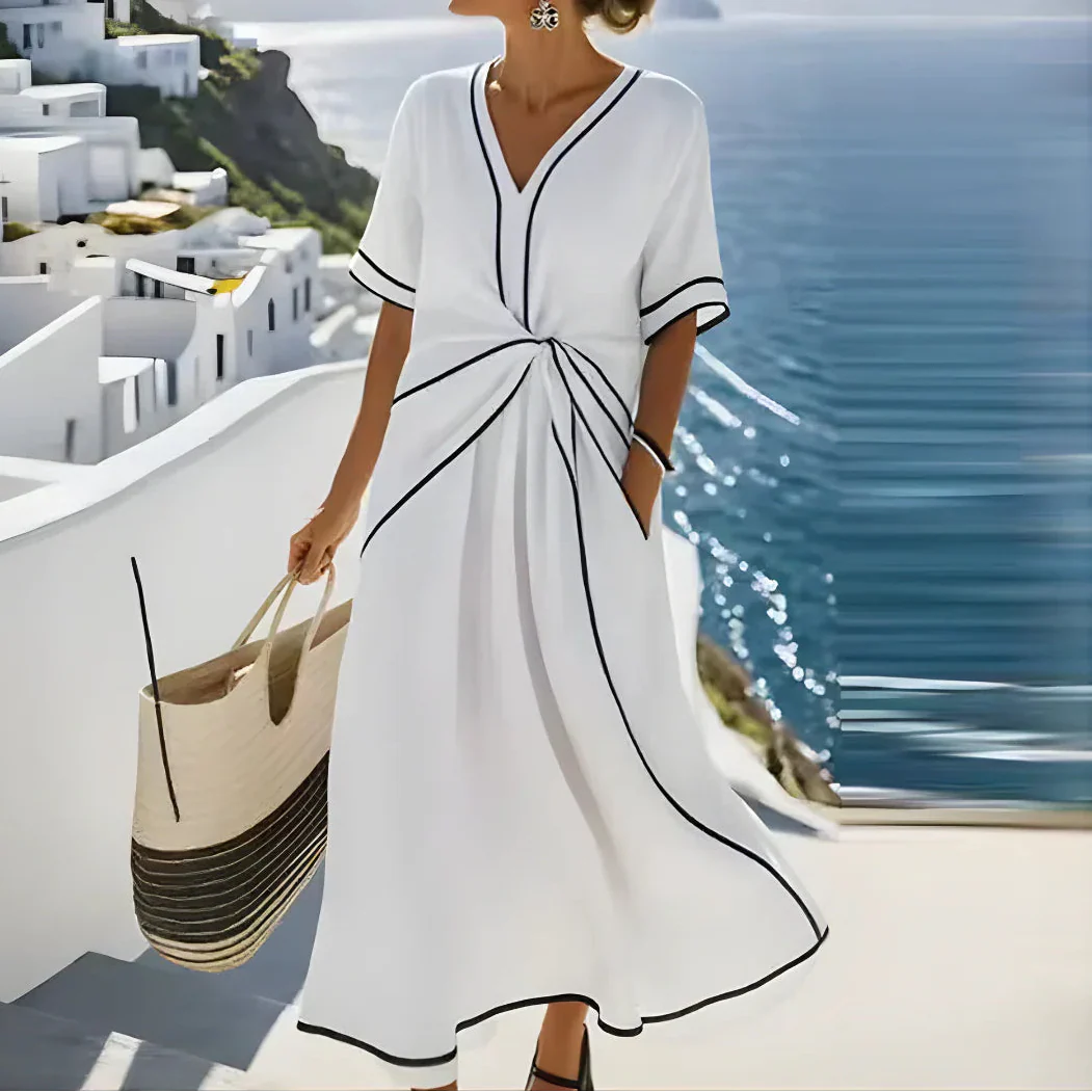 Moria™ - Vestido elegante con cintura favorecedora y estilo festivo