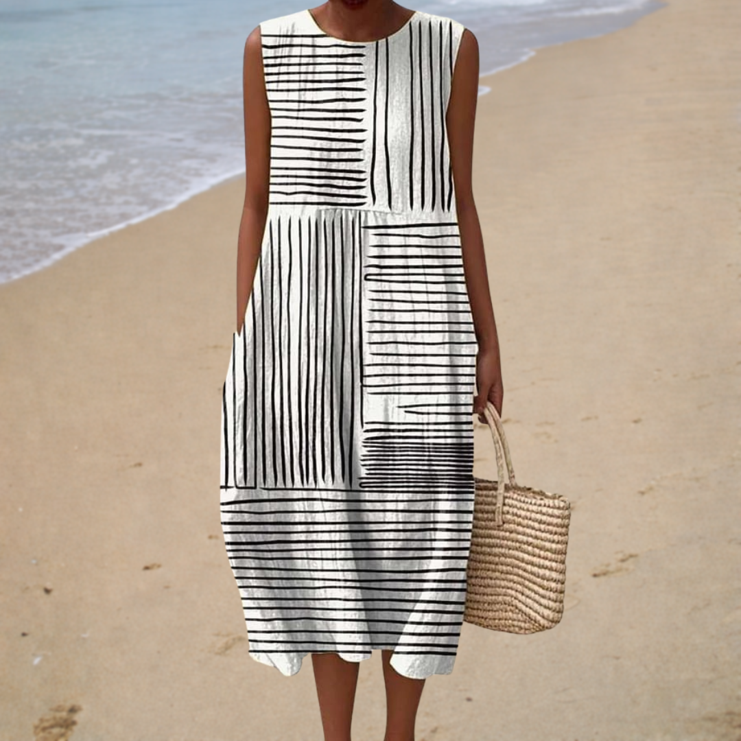 Mathilde | Vestido Midi Gráfico