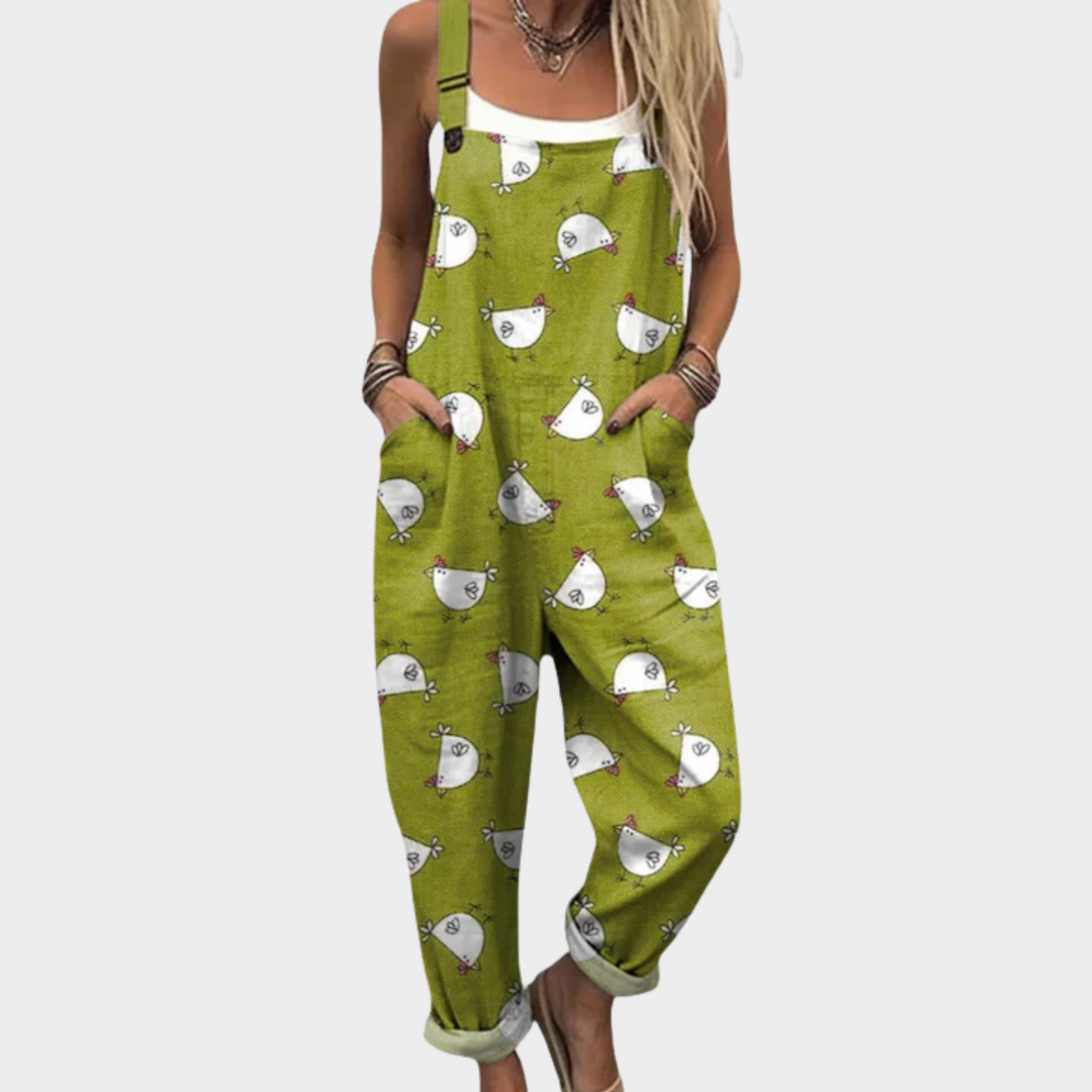Pantalones de Tirantes Impresos y Cómodos