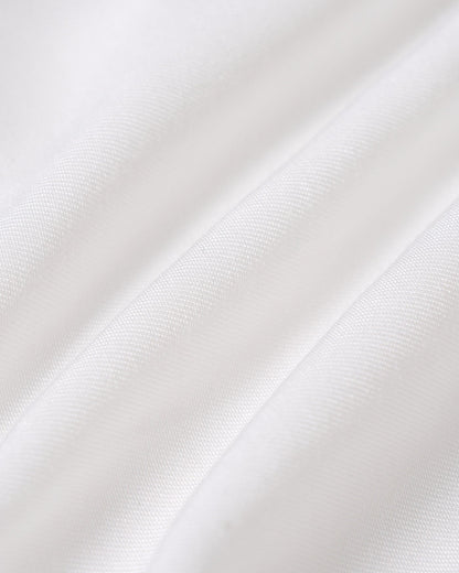 Falda Mini Arrugada con Botón Blanca