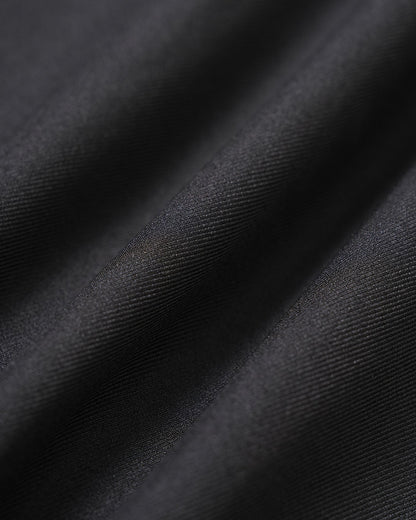 Vestido Midi Negro A-Line con Cinturón