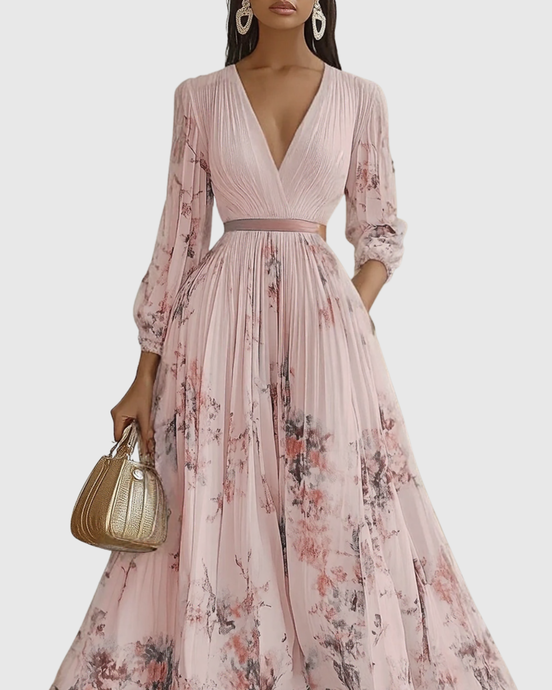 Siena™ - Elegante Vestido Maxi Plisado