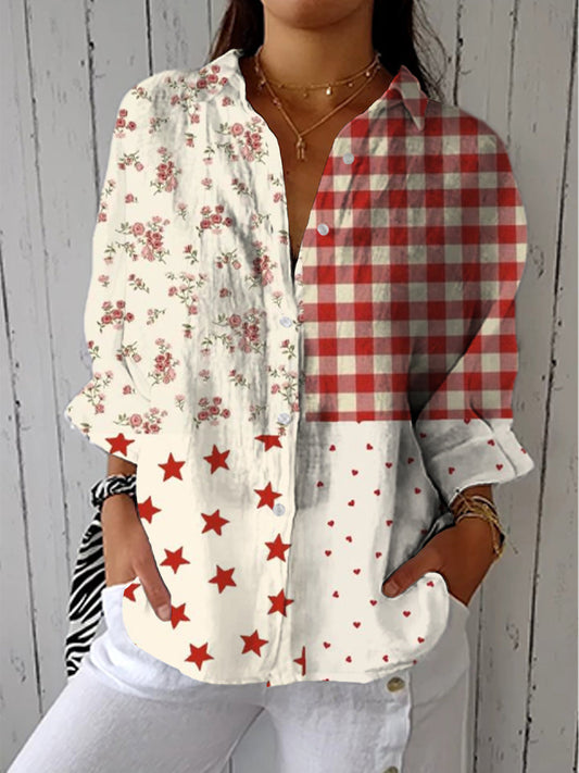 Faustine | Blusa Patchwork Romántica
