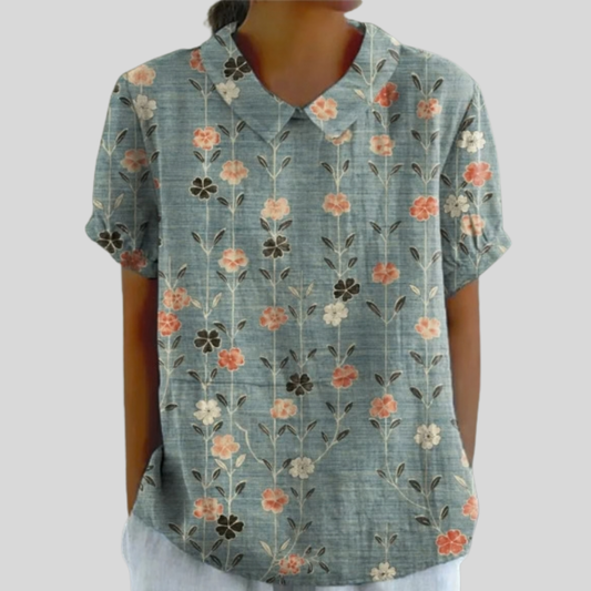 Élora | Blusa Flores Alineadas
