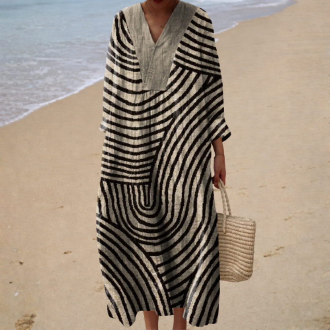 Solène | Vestido Largo Gráfico