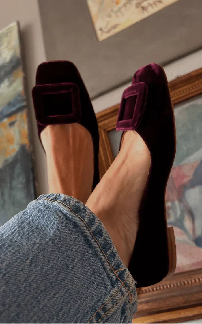 Velina | Mocasines de Terciopelo Elegantes