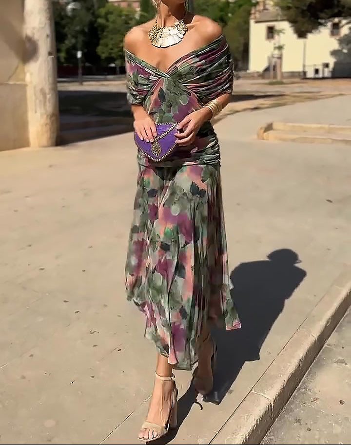 Lady™ - Vestido envolvente con corte drapeado