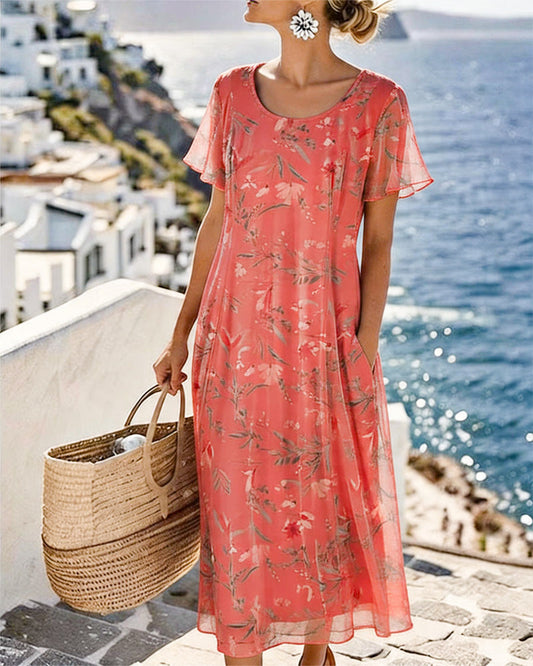 María | Vestido midi floral suelto y ligero