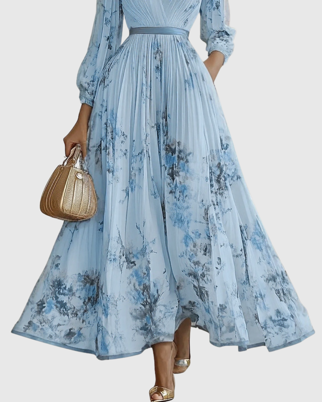 Siena™ - Elegante Vestido Maxi Plisado