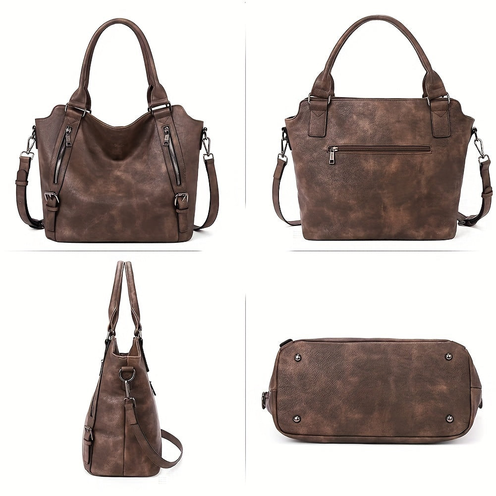 Laurine | Bolso Tote Elegante Multi-Cremalleras