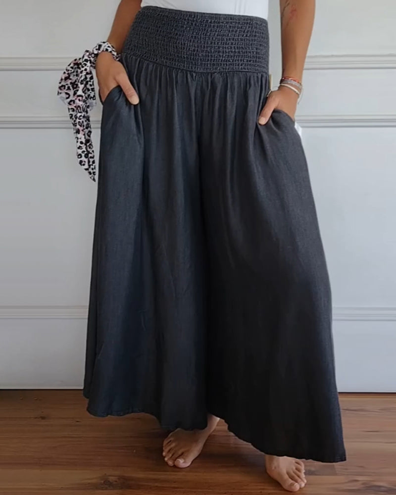 Delphine | Pantalón Ancho Fluido Romántico