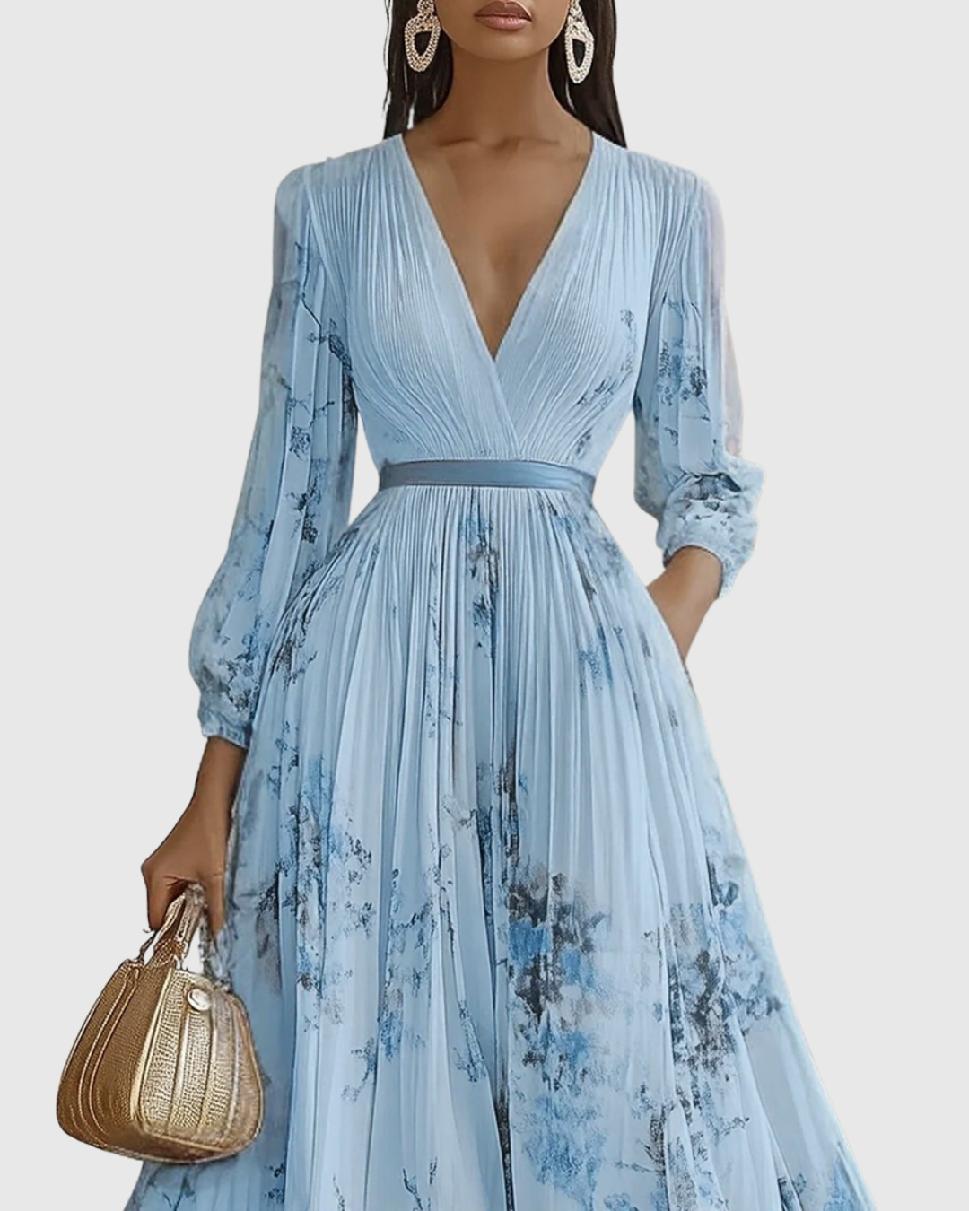Siena™ - Elegante Vestido Maxi Plisado