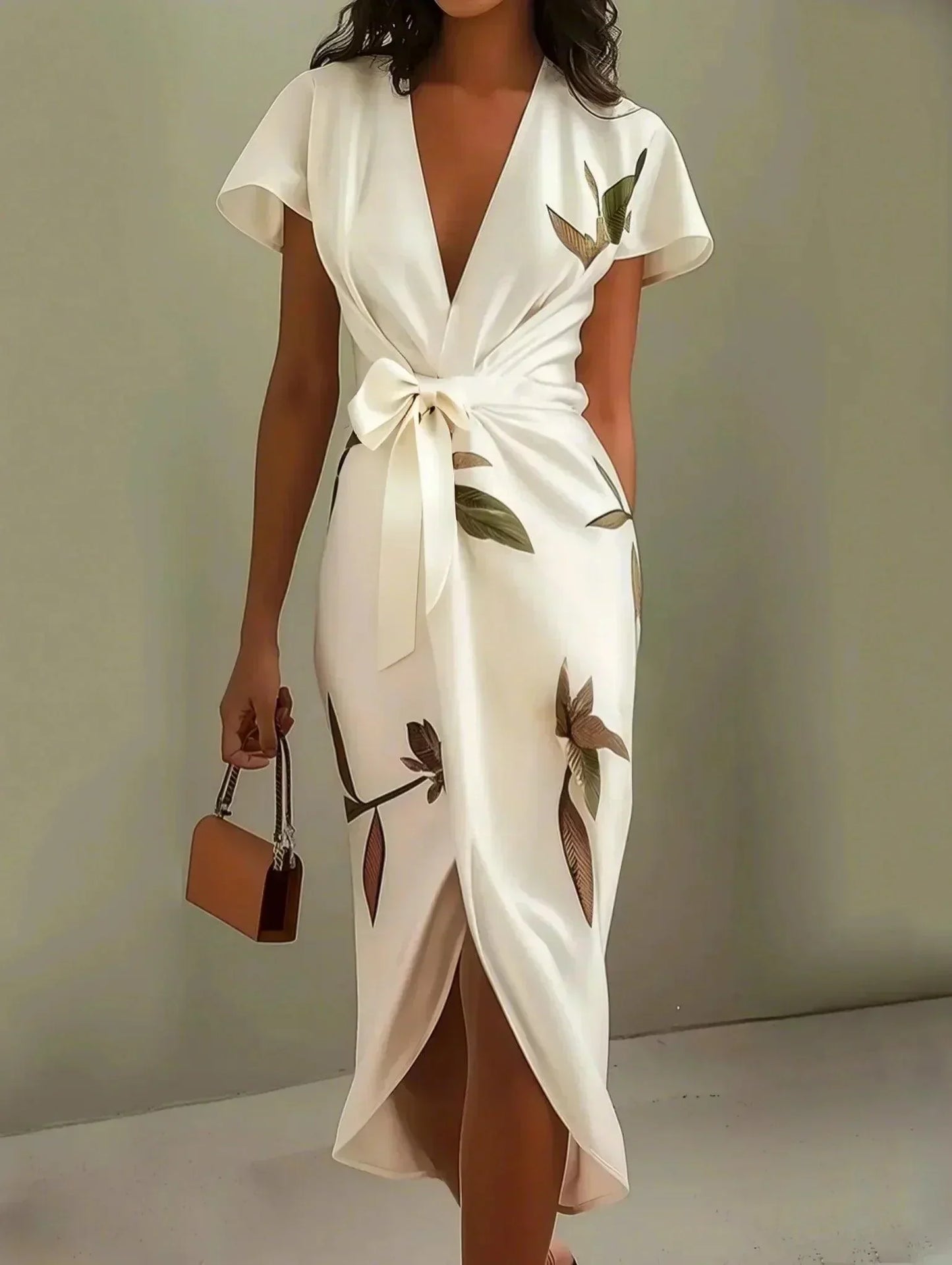 Elin™ - Elegante vestido envolvente con estampado floral