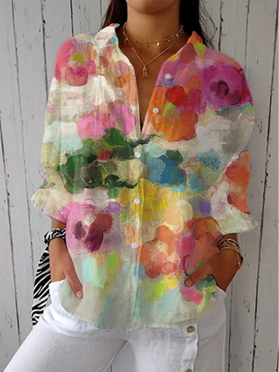 Elara | Blusa Aquarelle Artística