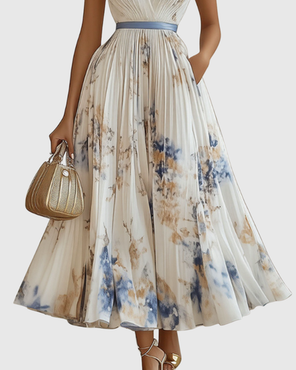 Siena™ - Elegante Vestido Maxi Plisado
