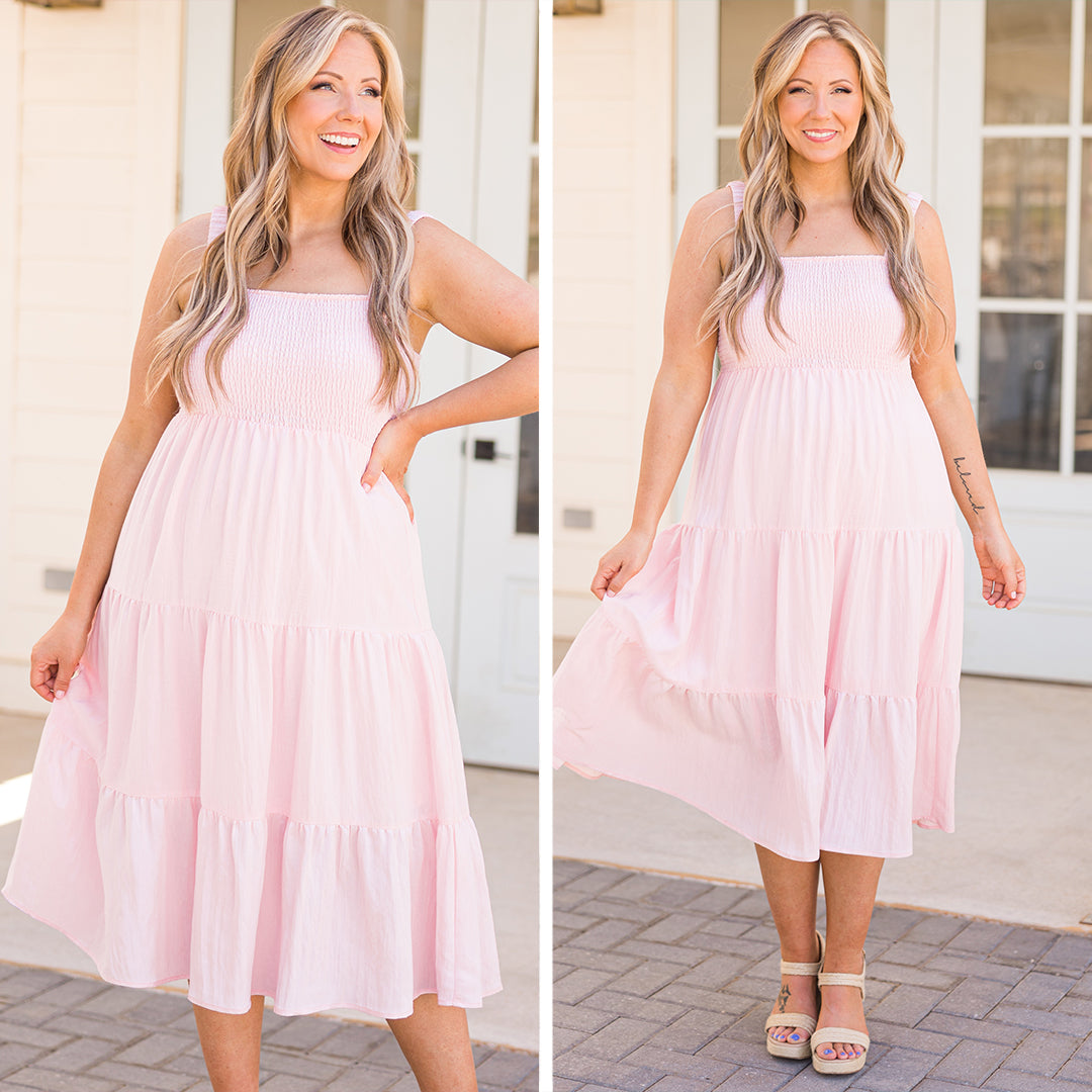 Conóceme Junto a las Azaleas Vestido, Rosa Claro