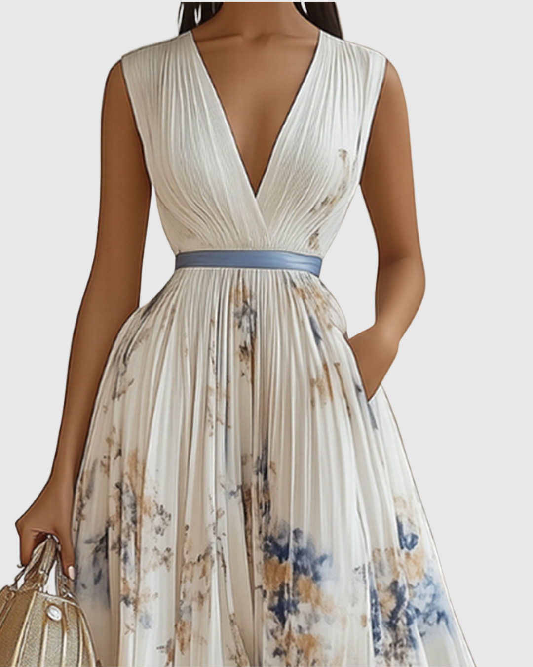 Siena™ - Elegante Vestido Maxi Plisado