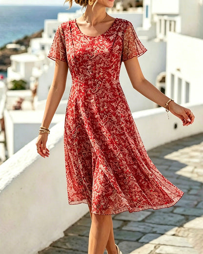 Ana | Vestido midi floral suelto y ligero
