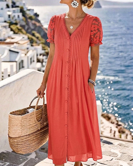 Sara | Vestido midi floral suelto y ligero