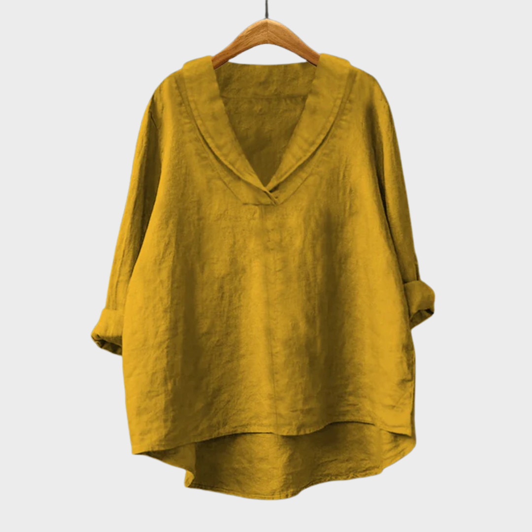 Hortense | Blusa de Cuello en V Fluida