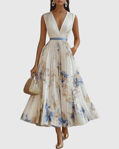 Siena™ - Elegante Vestido Maxi Plisado