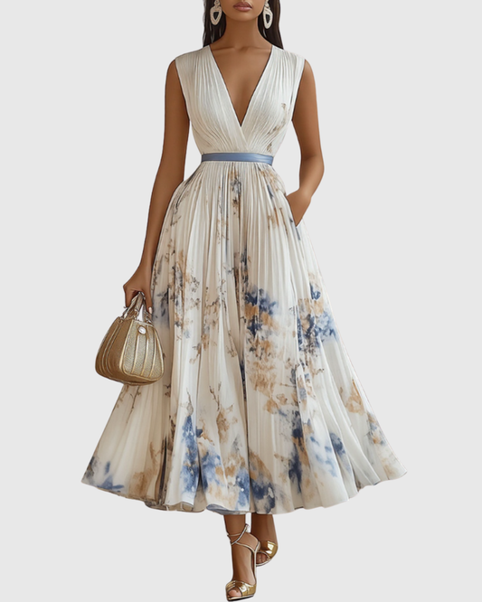 Siena™ - Elegante Vestido Maxi Plisado
