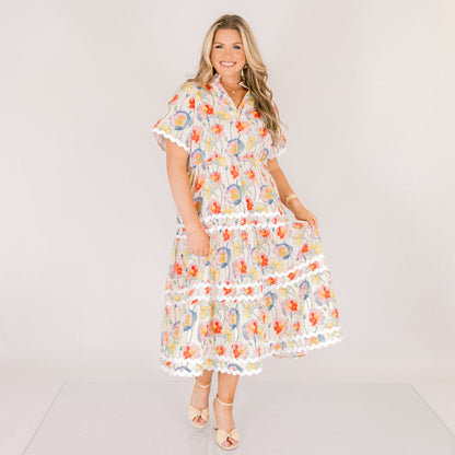 Vestido Maxi Siempre Diurno, Mezcla de Crema