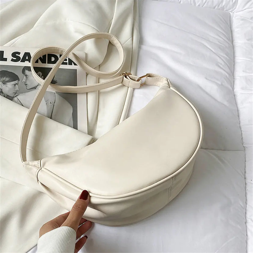 Léa | Bolso Bandolera Media Luna Minimalista