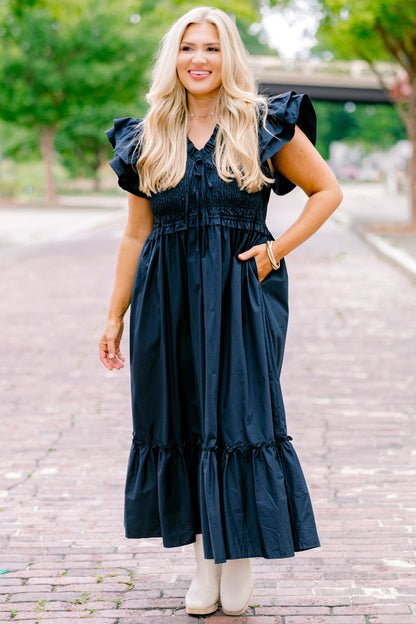 Vestido Como Por Arte de Magia, Marino