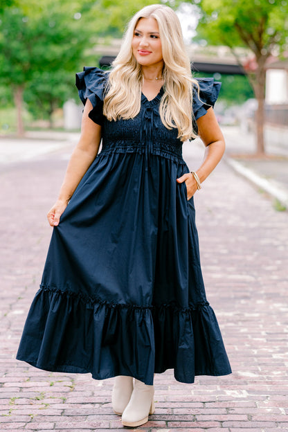 Vestido Como Por Arte de Magia, Marino