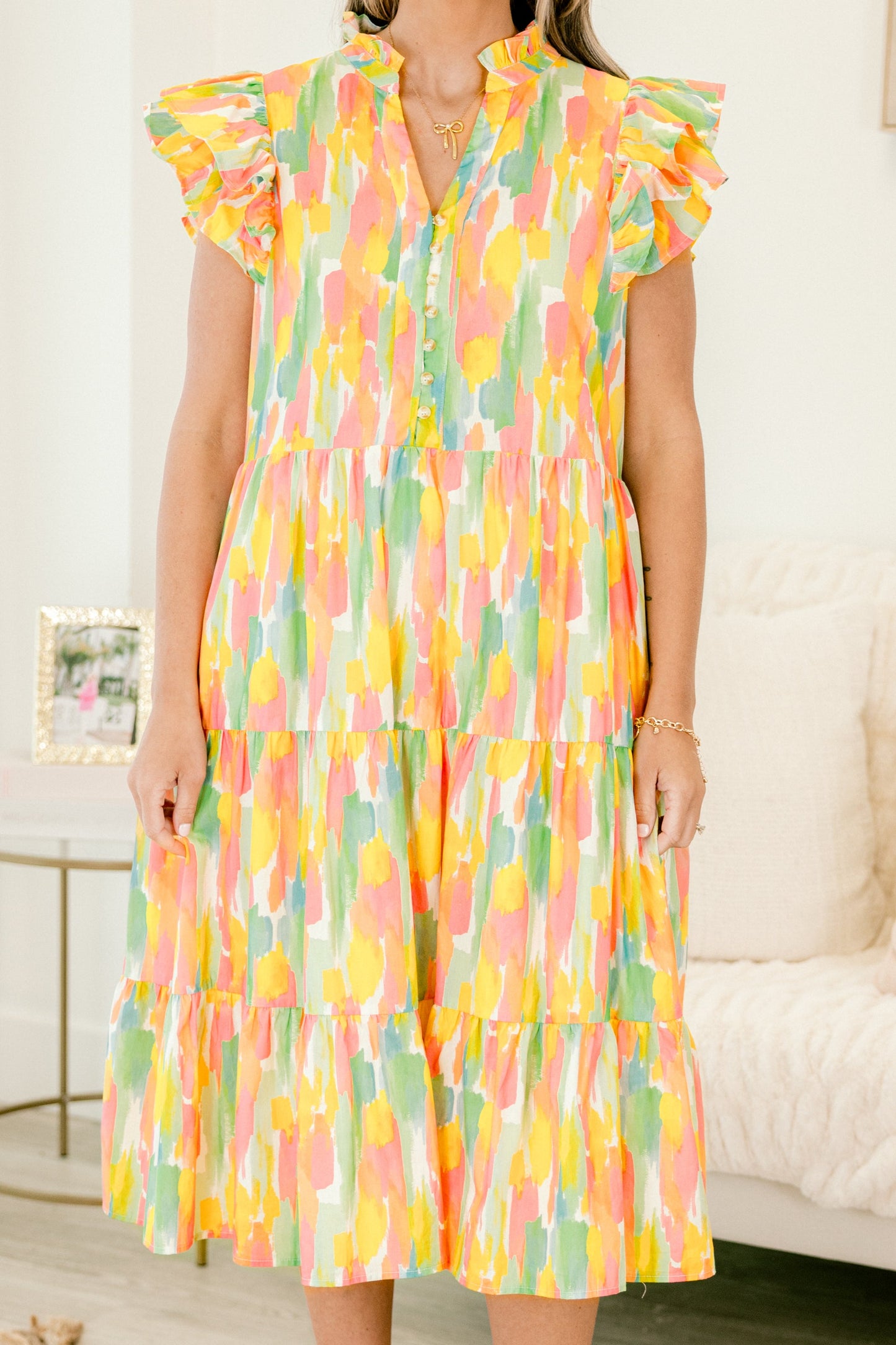 Vestido Personalidad Floreciente, Acuarela
