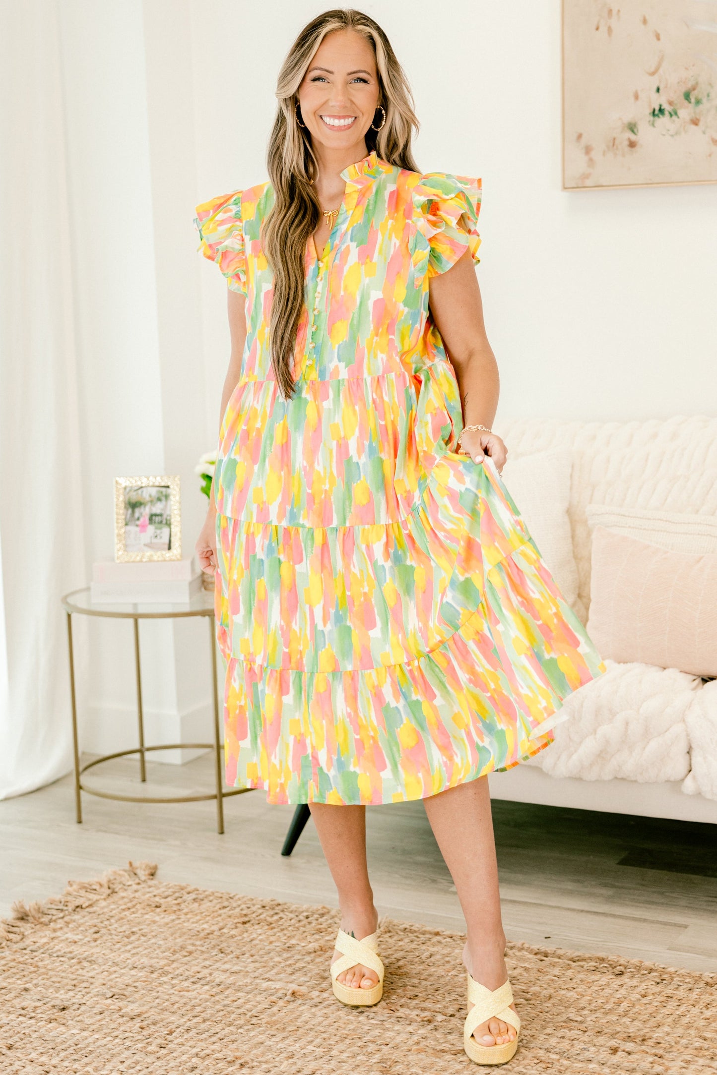 Vestido Personalidad Floreciente, Acuarela