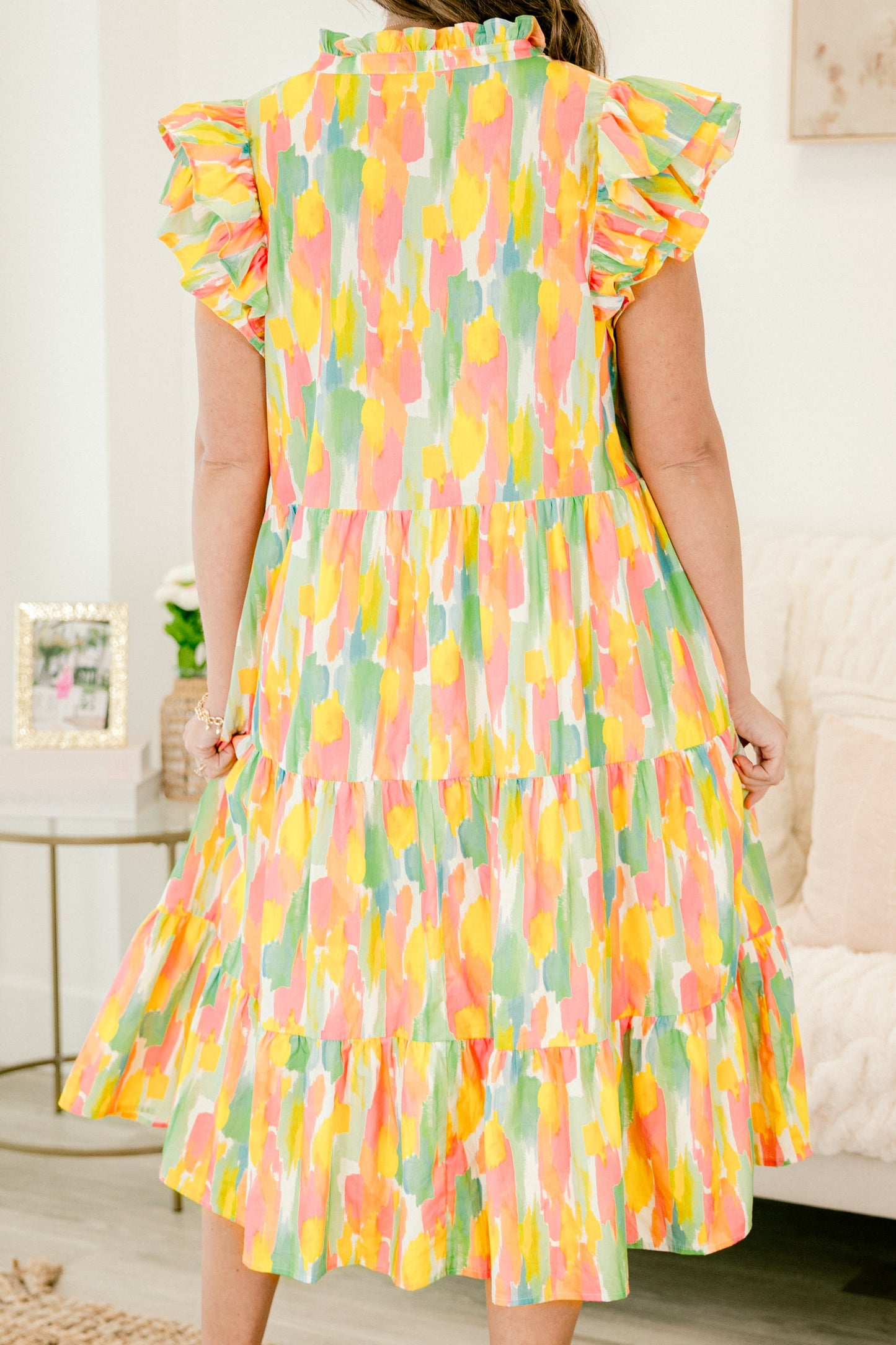 Vestido Personalidad Floreciente, Acuarela