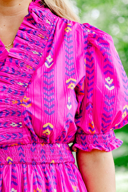 Vestido Bold In Bloom, Magenta