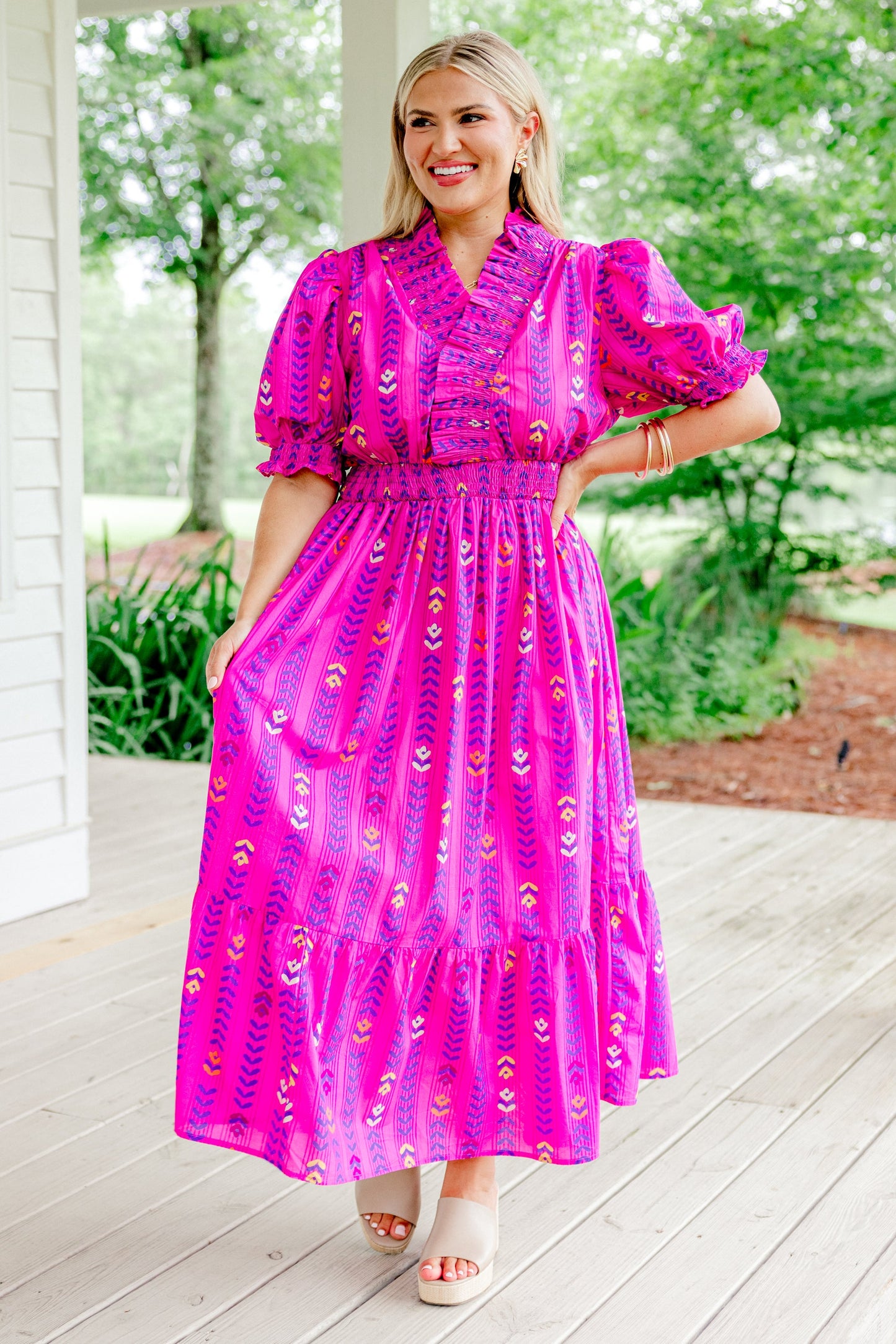 Vestido Bold In Bloom, Magenta