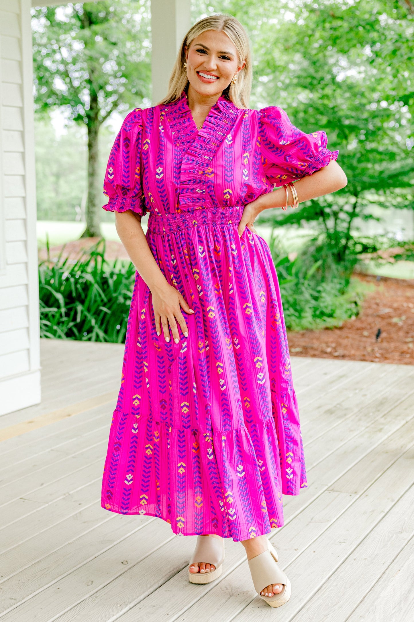 Vestido Bold In Bloom, Magenta