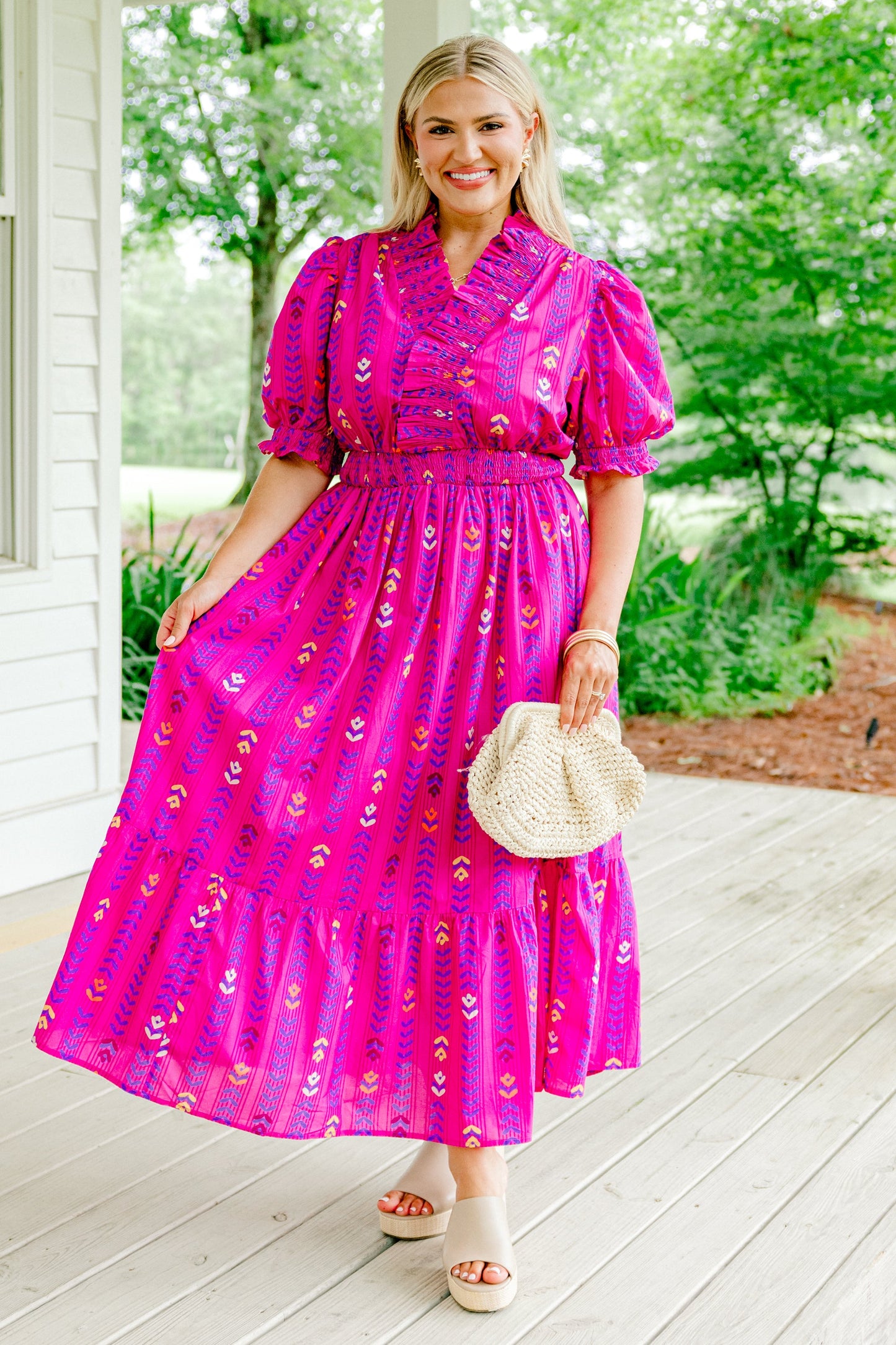 Vestido Bold In Bloom, Magenta